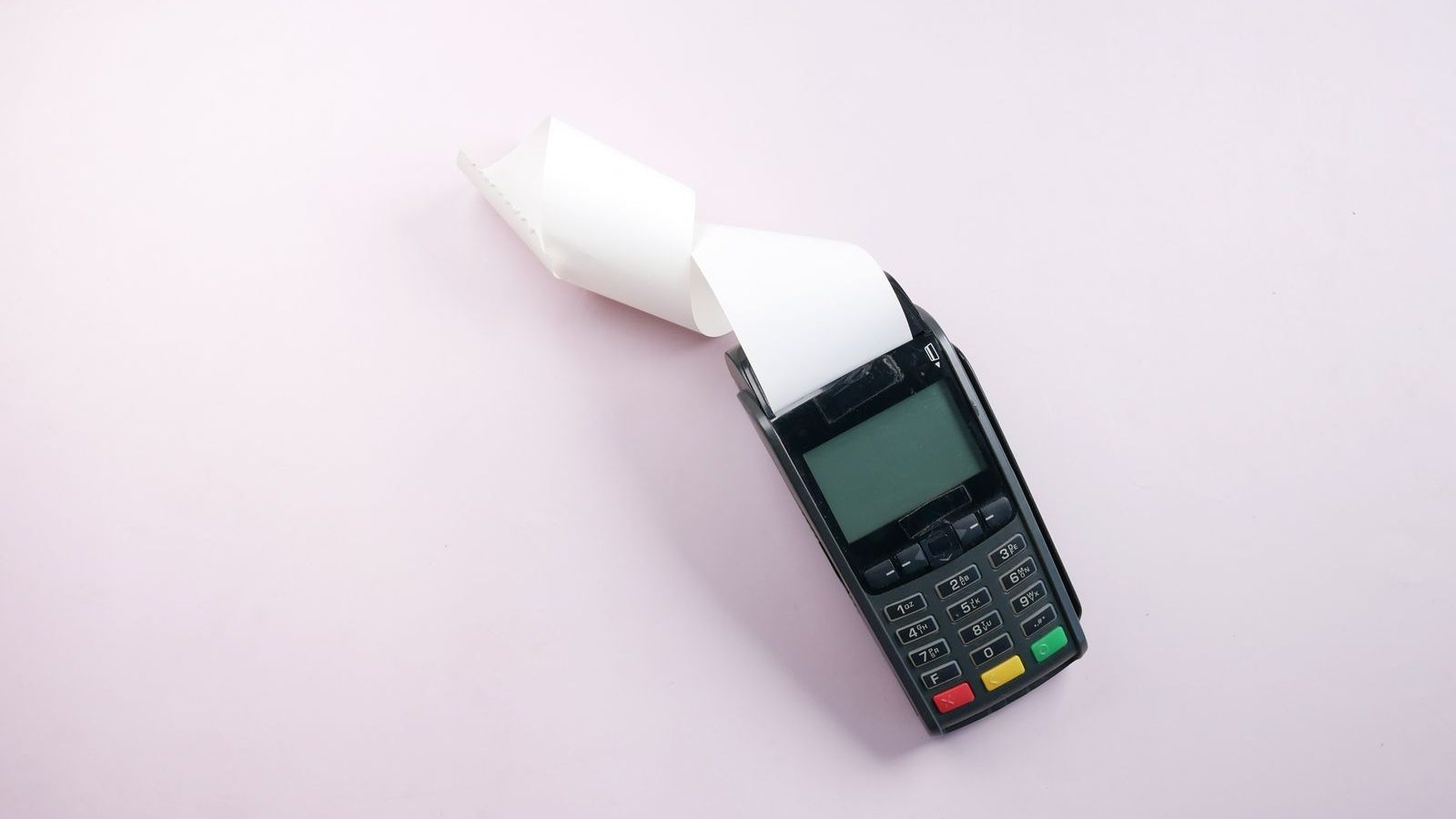 Card machine printing a receipt